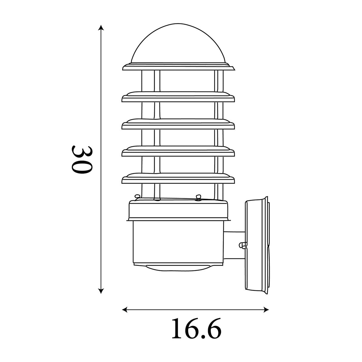 Searchlight Electric Louvre Outdoor Wall Light - Steel Metal & Polycarbonate 51