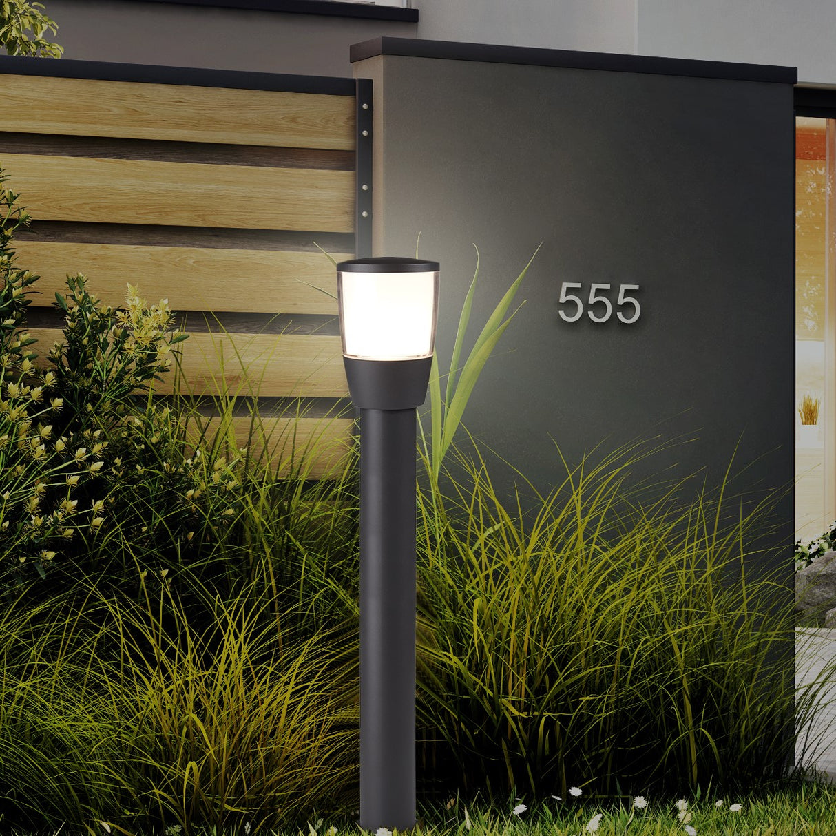 Searchlight Electric Tucson Outdoor Post - Grey Metal & Polycarbonate 0598-900GY