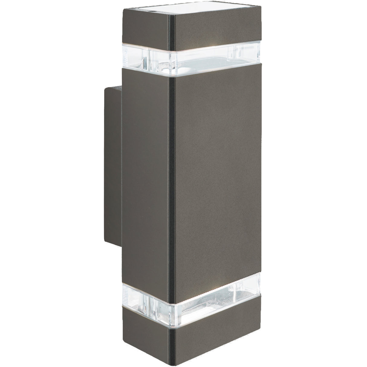 Sheffield Outdoor Wall Light - Grey Metal, Glass & Polycarb