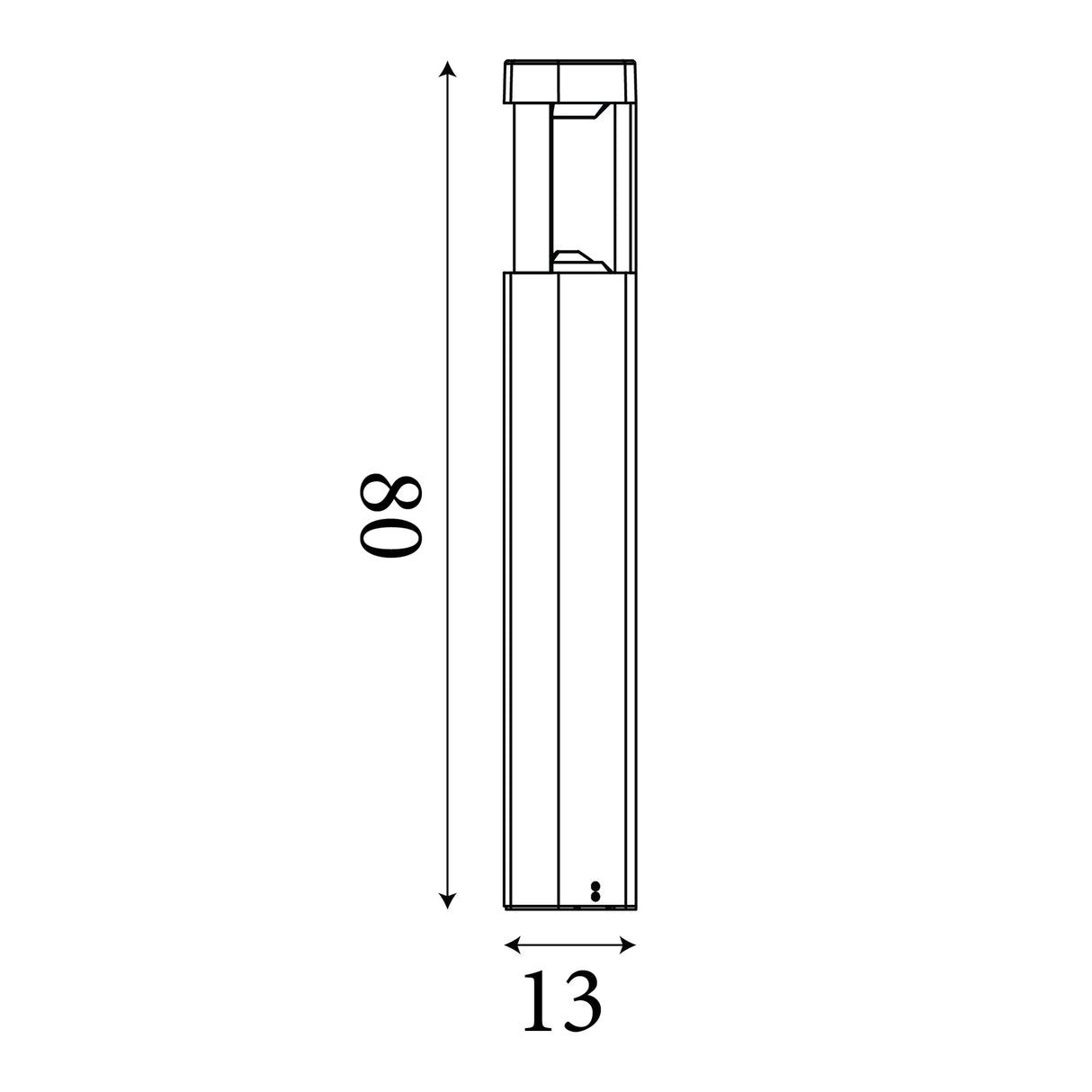 Searchlight Electric Michigan Outdoor Post - Dark Grey Metal & Polycarbonate 1005-800GY