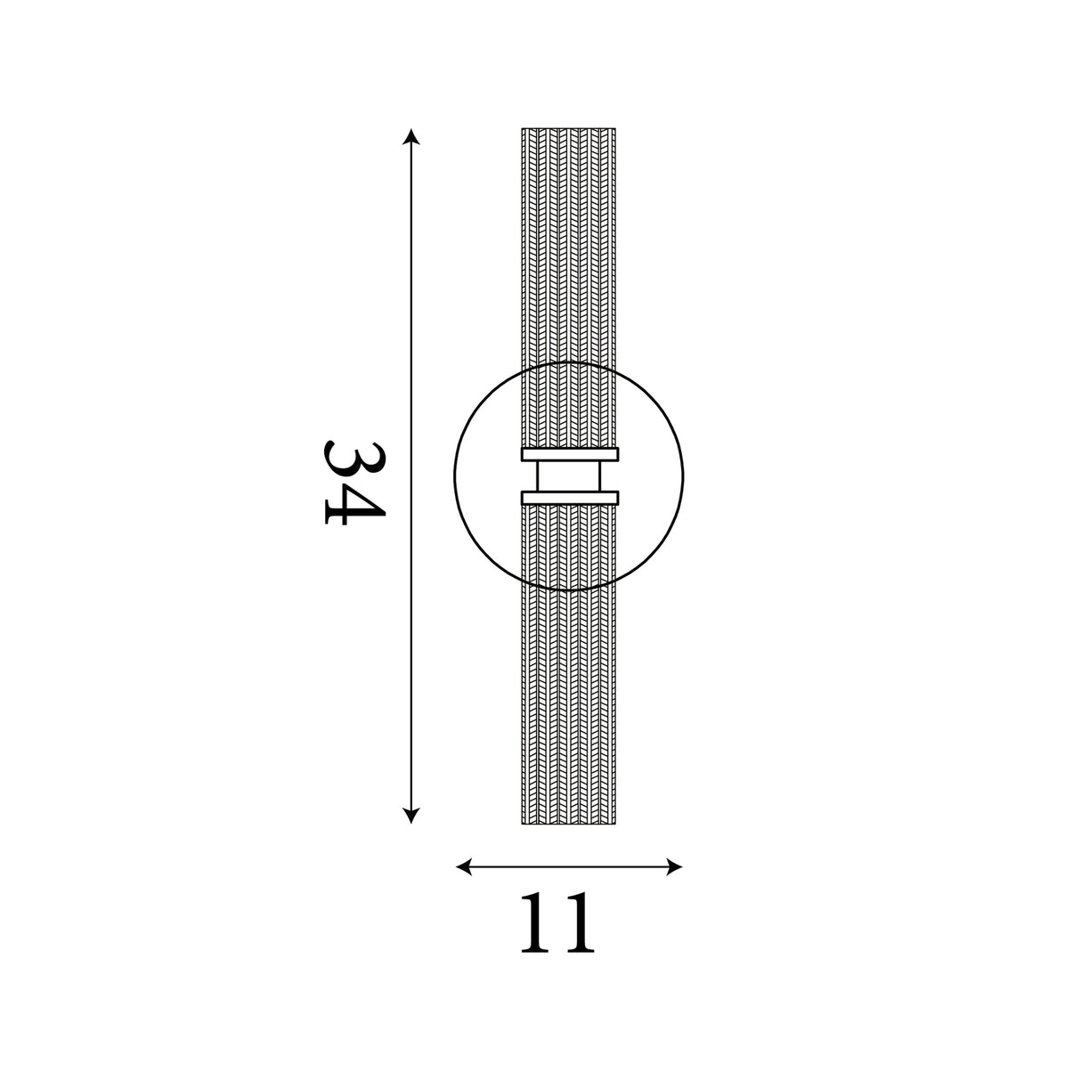 Searchlight Electric Aberdeen LED Up/Down Wall Light, Satin Brass Metal with Clea 10372SB