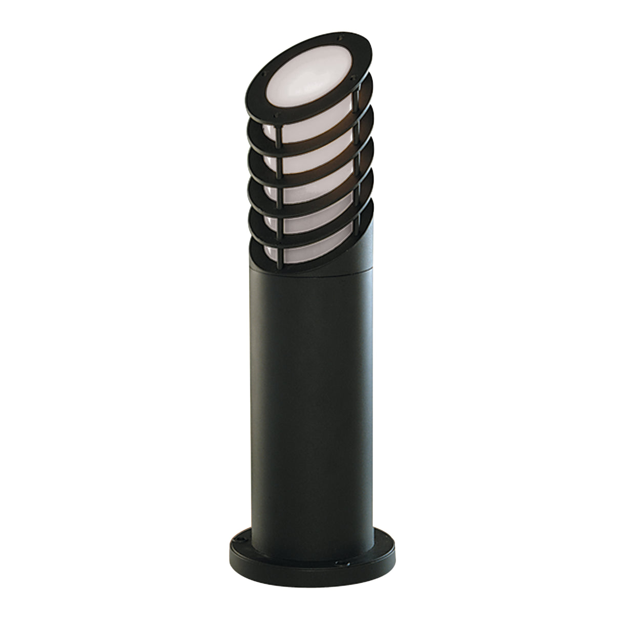 Searchlight Electric Bollards 450mm Outdoor Post - Black Aluminium & Glass, IP44 1086-450