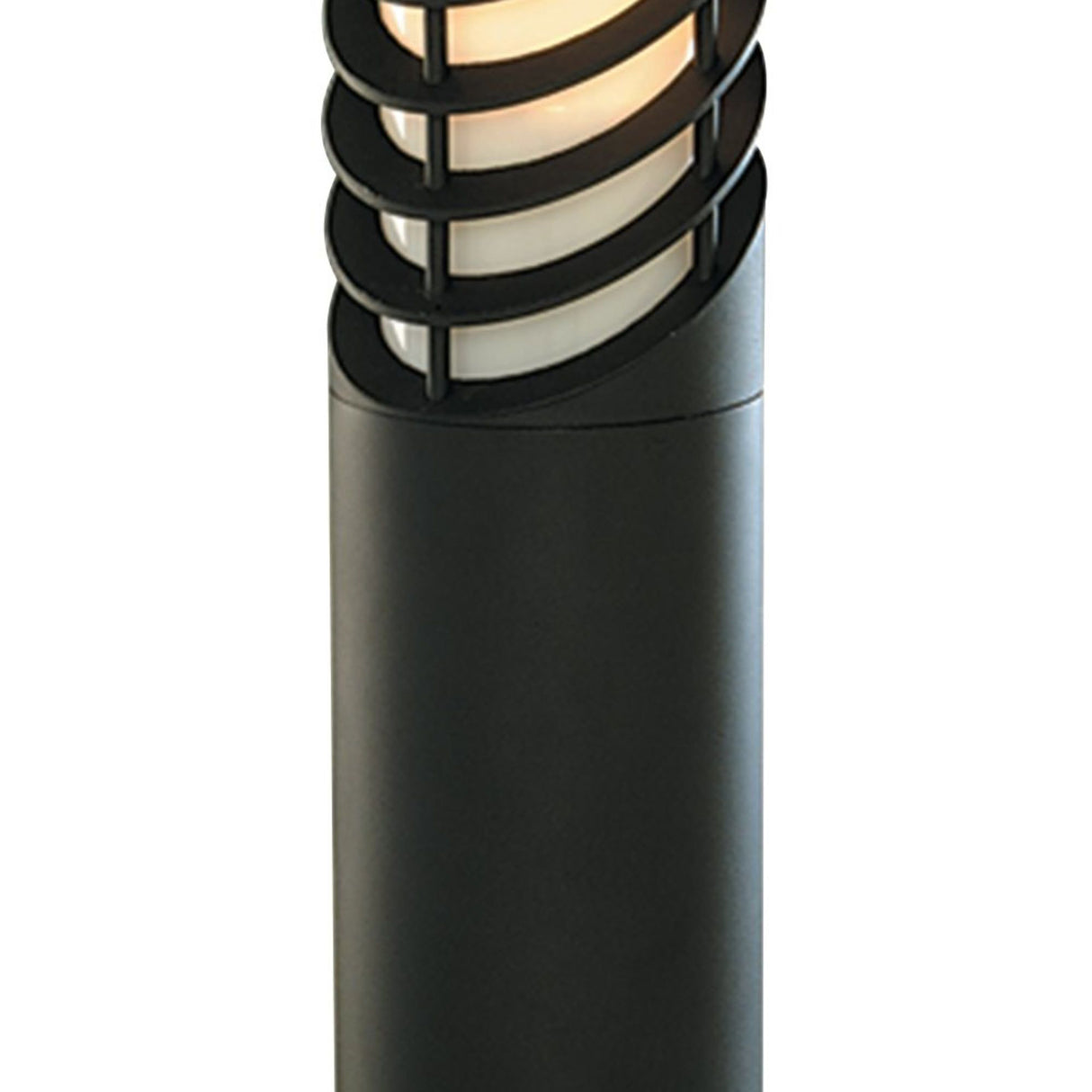 Searchlight Electric Bollards 450mm Outdoor Post - Black Aluminium & Glass, IP44 1086-450