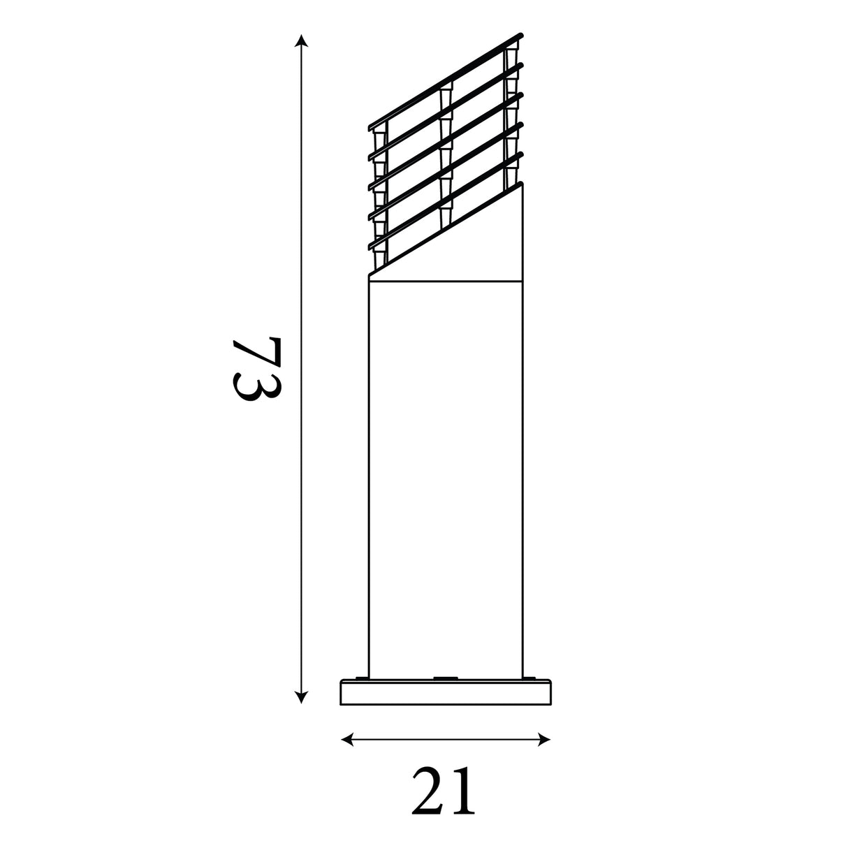 Searchlight Electric Bollards Outdoor Post - Black Metal & White Polycarbonate 1086-730