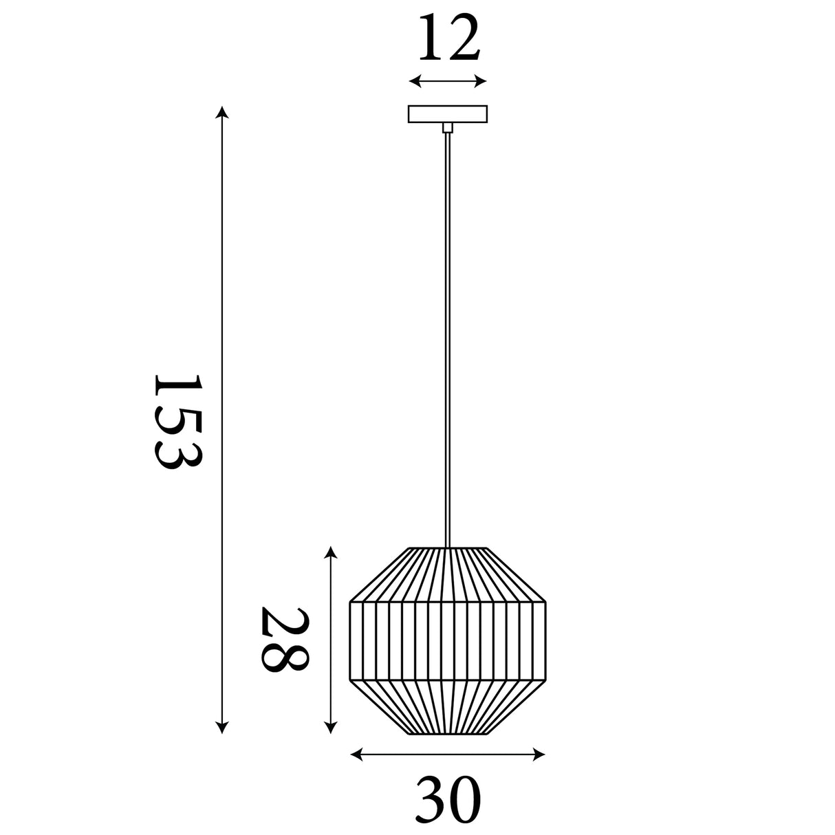 Searchlight Electric Wicker Pendant - Matt Black Metal & Black Rope Shade 11203-1BK