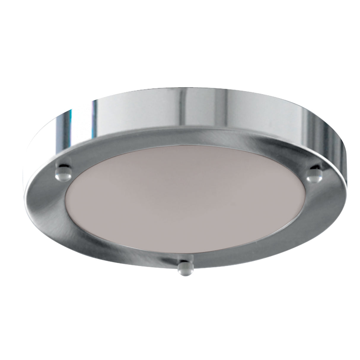 Searchlight Electric Dublin Flush - Chrome Metal & Acid Glass 1131-31CC