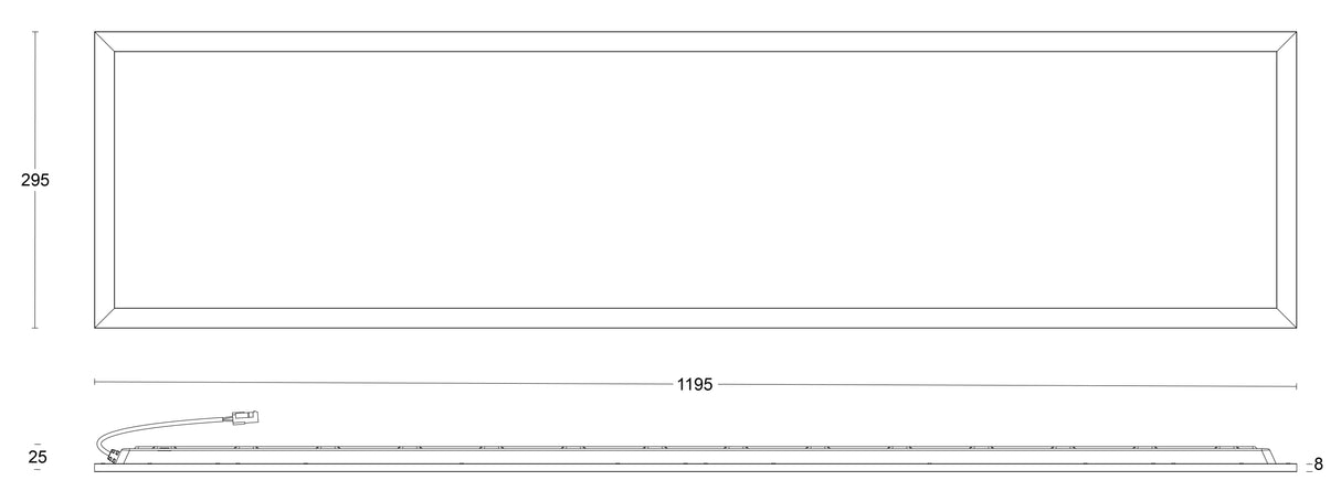 JCC JC080238 Skytile Base 1200 x 300 CCT 30W 3000/4000/5700K IP40 White Triac TP(a)