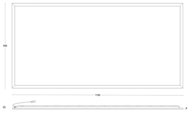JCC Lighting JC080227 Skytile Base 1200x600mm 40W IP40 CCT 3000/4000/5700K TP(a)