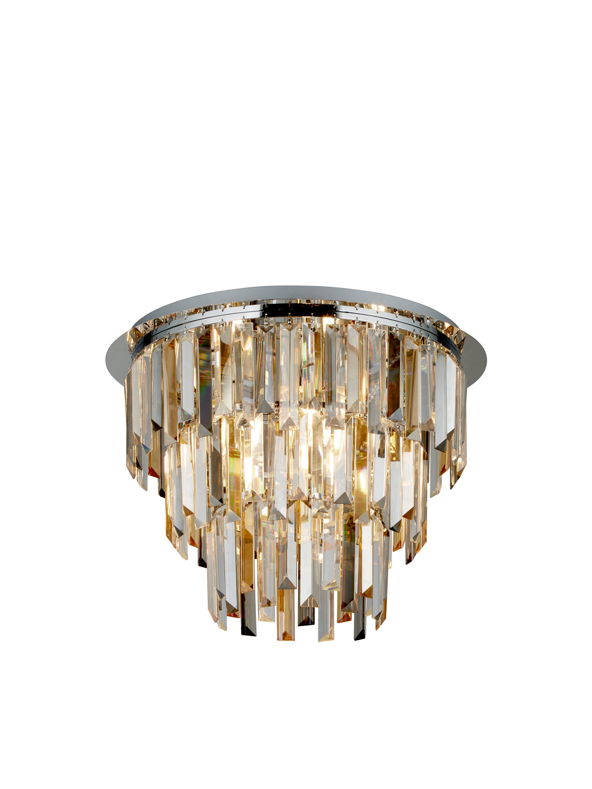 Clarissa 5Lt Flush - Chrome & Clear, Smoked & Amber Glass