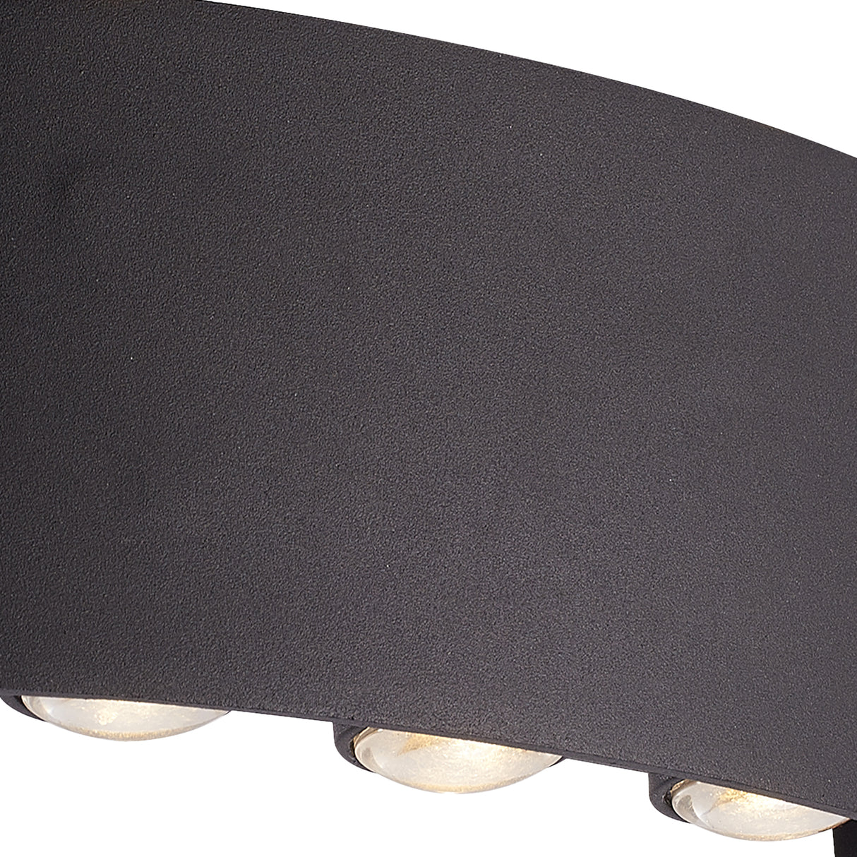 Searchlight Electric Shadows LED Outdoor Wall Light, Black Aluminum 1226-6BK