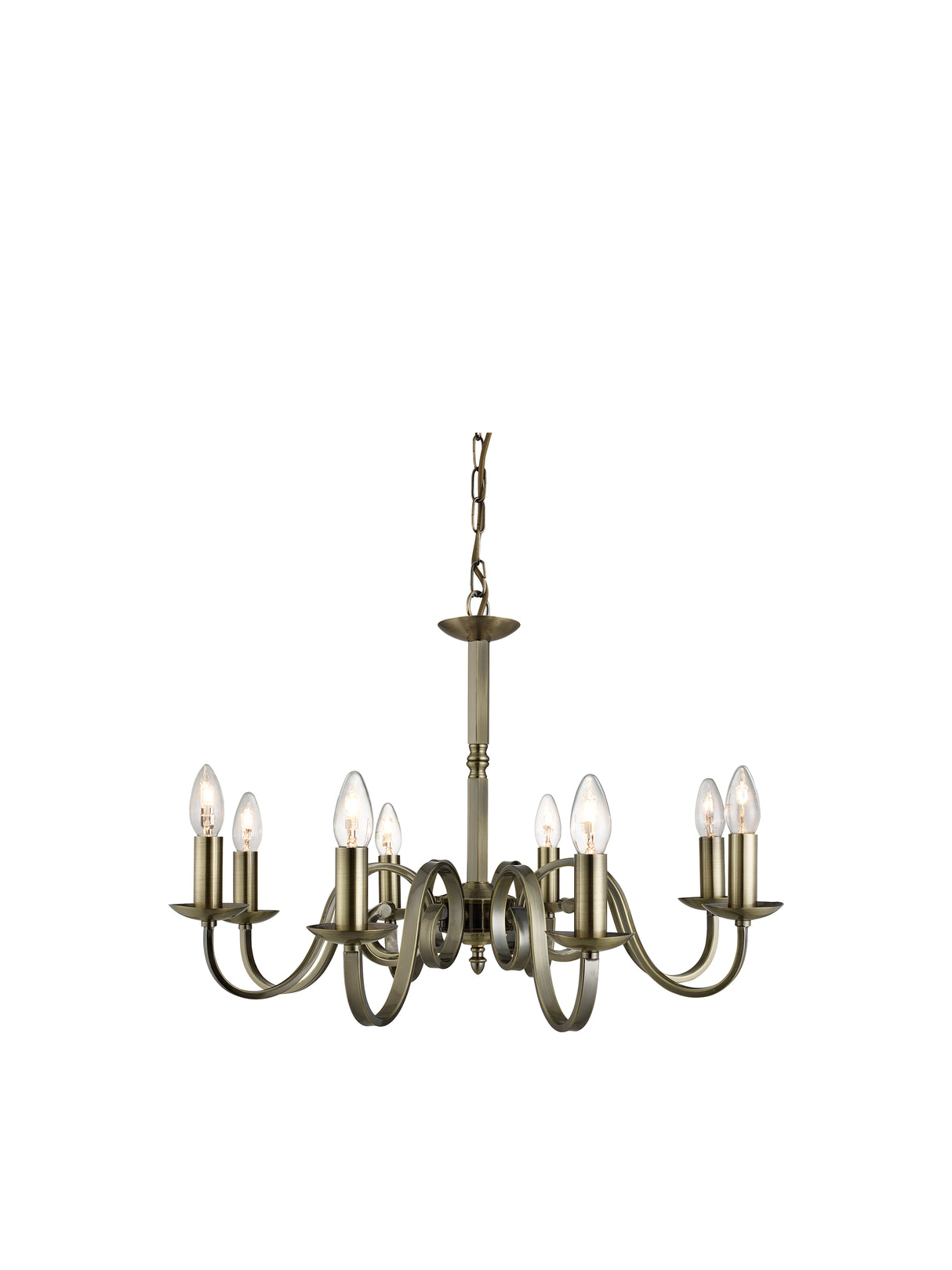 Richmond 8Lt Pendant - Antique Brass Metal