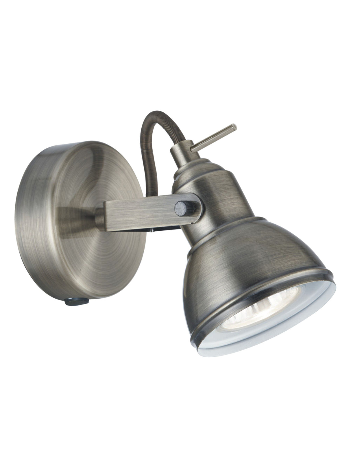 Searchlight Electric Focus Spotlight Wall Light - Satin Silver Metal 1541SS