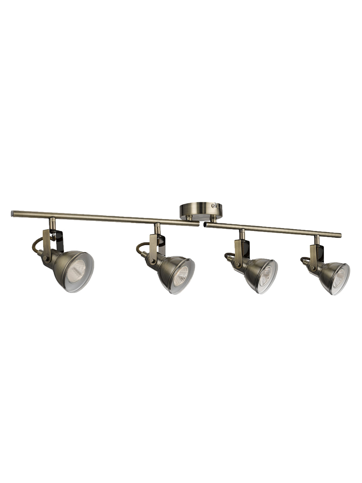 Searchlight Electric Focus 4Lt Split Bar Spotlight - Antique Brass Metal 1544AB