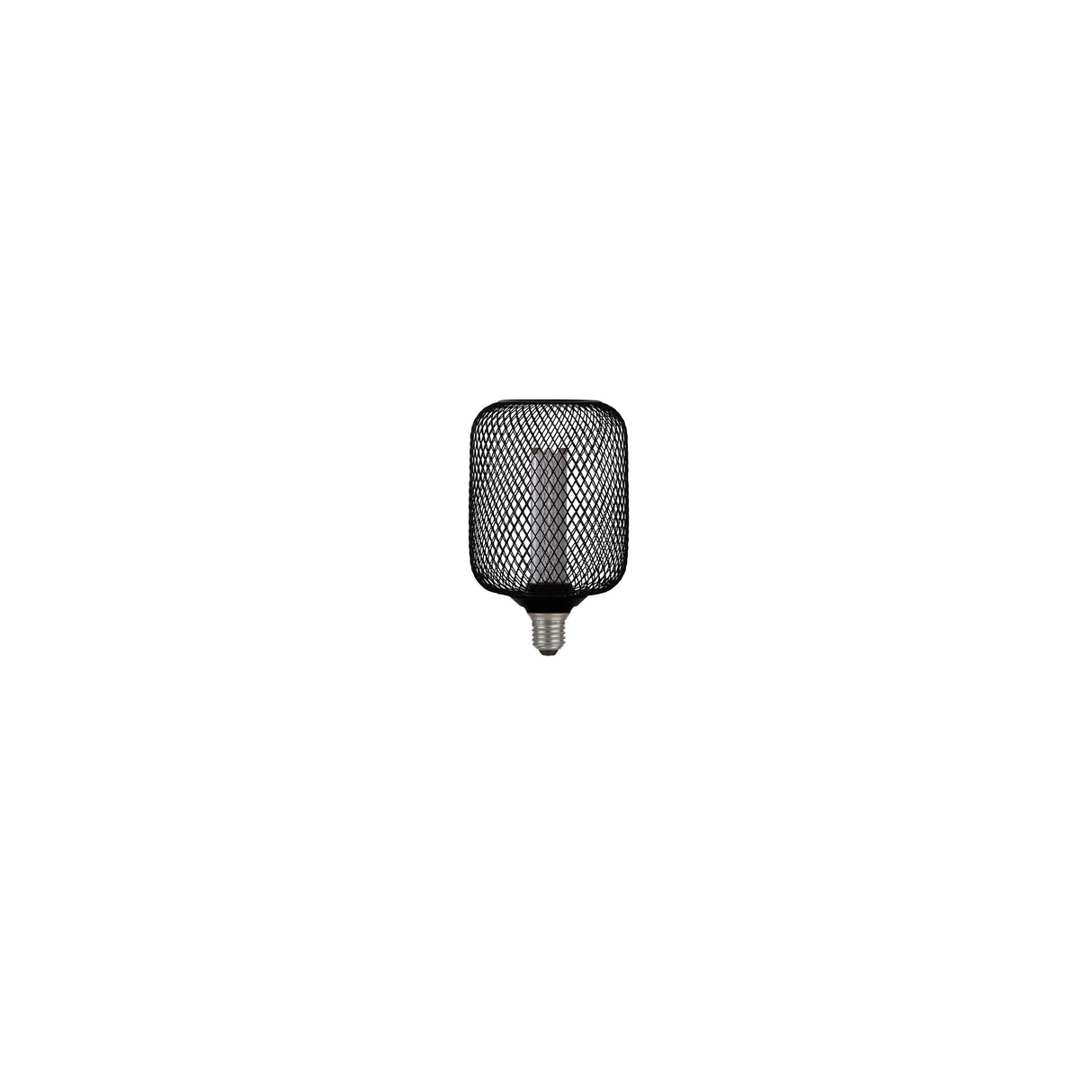 Searchlight Electric Wire Mesh Effect Drum Lamp - Black Metal 16002BK
