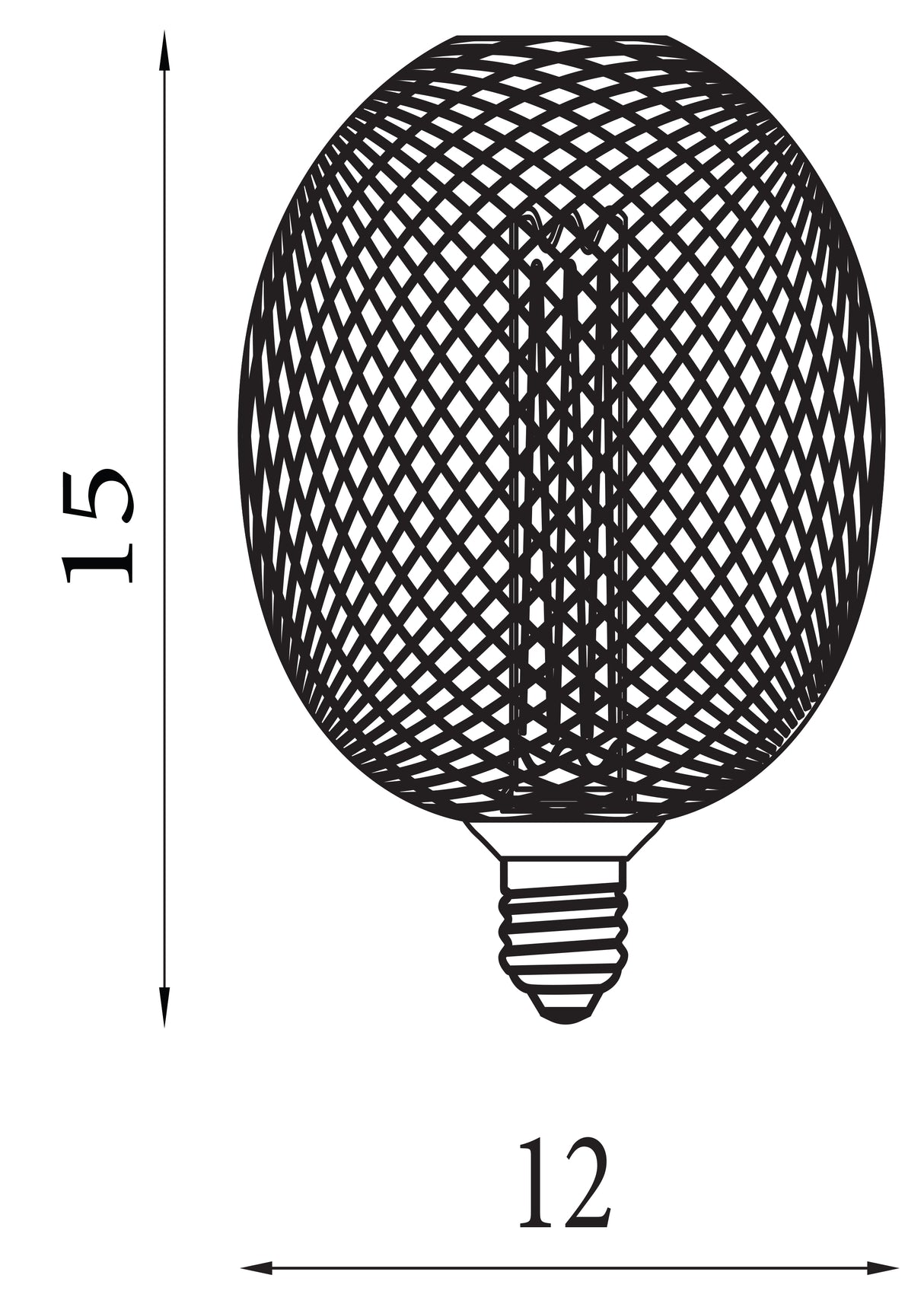 Searchlight Electric Wire Mesh Effect Globe Lamp - Black Metal 16003BK