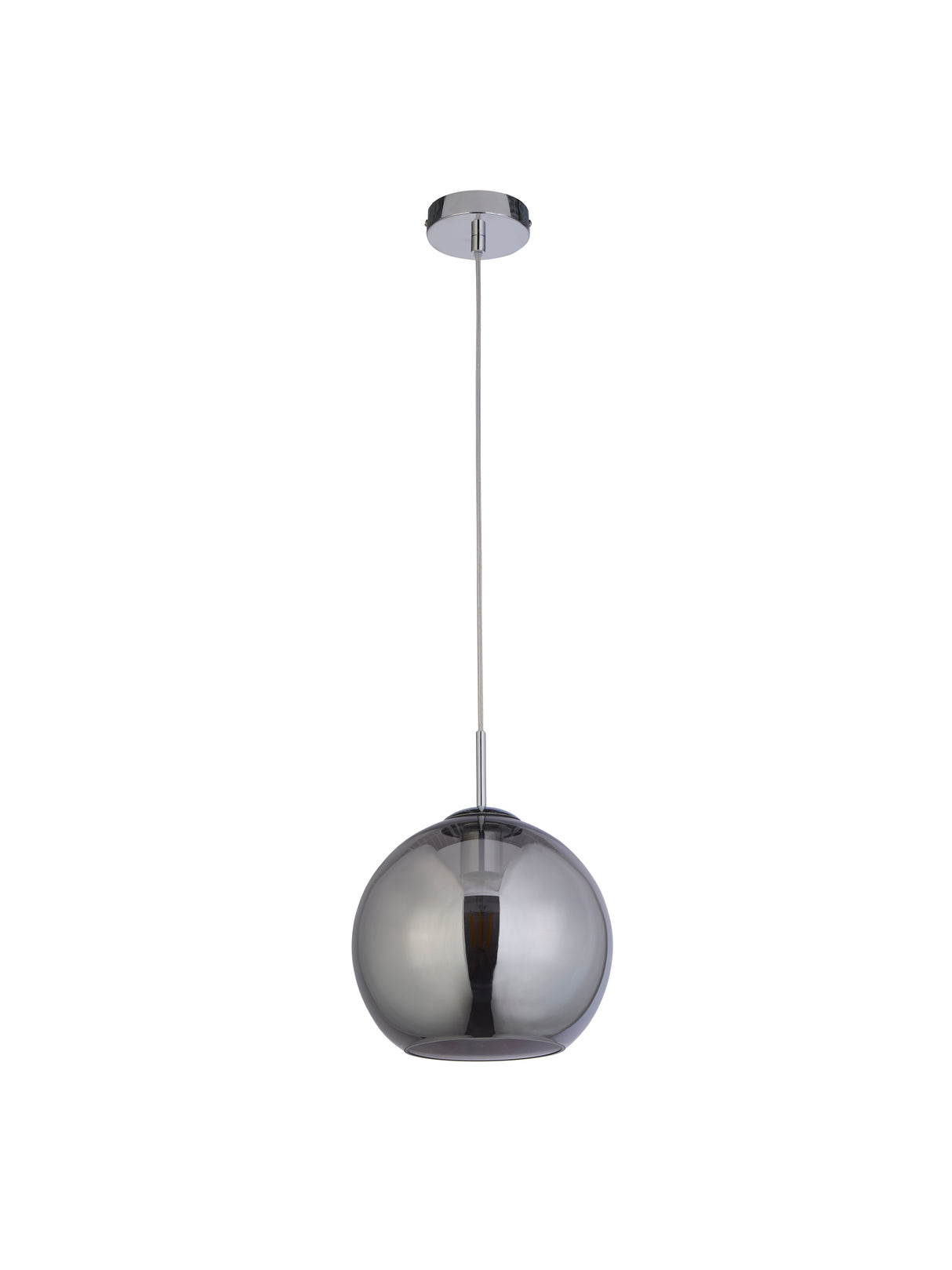 Searchlight Electric Balls Pendant - Chrome Metal & Smoked Glass 1621SM