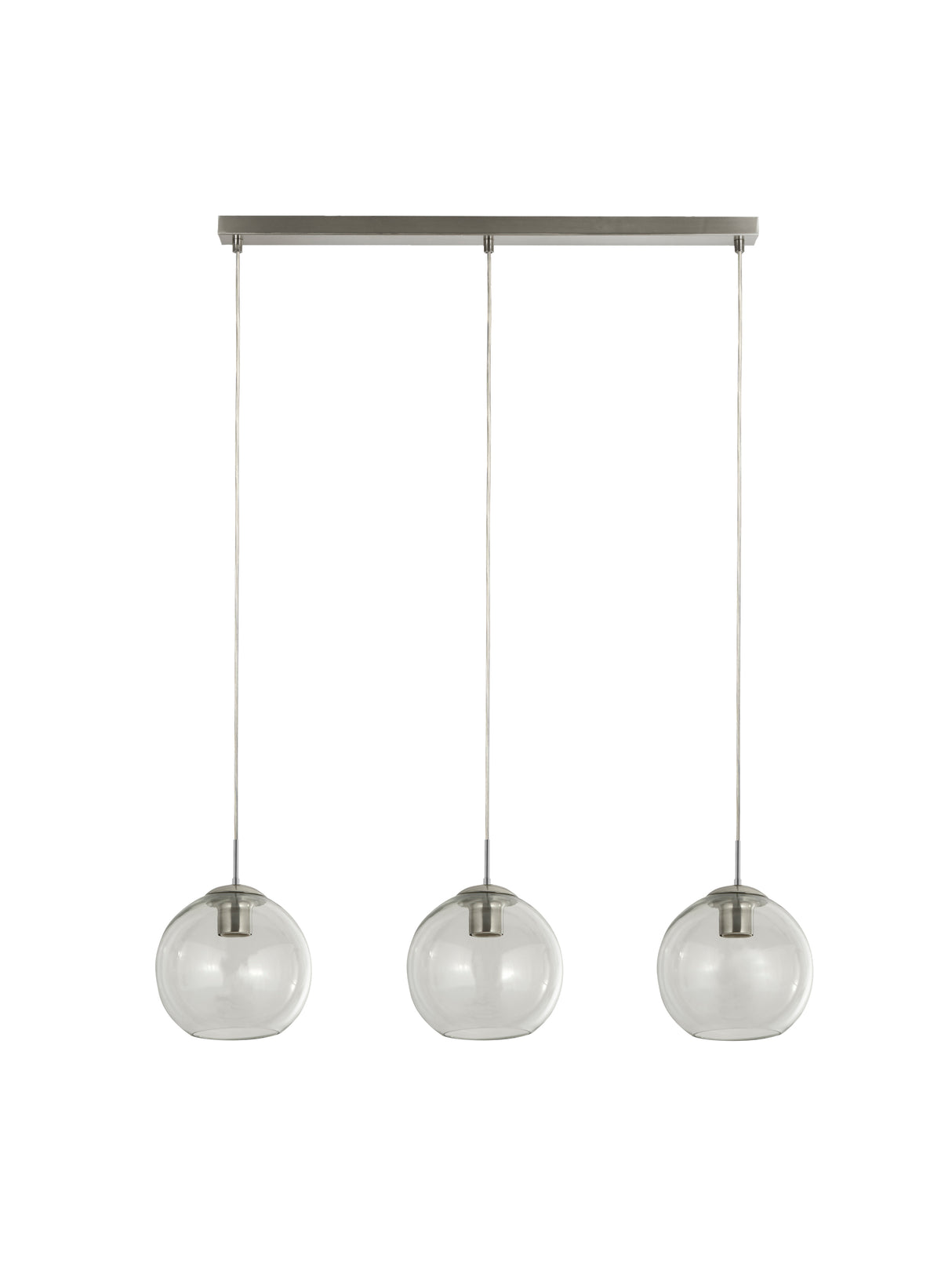 Searchlight Electric Balls 3Lt Bar Pendant - Chrome & Clear Glass 1623-3CL
