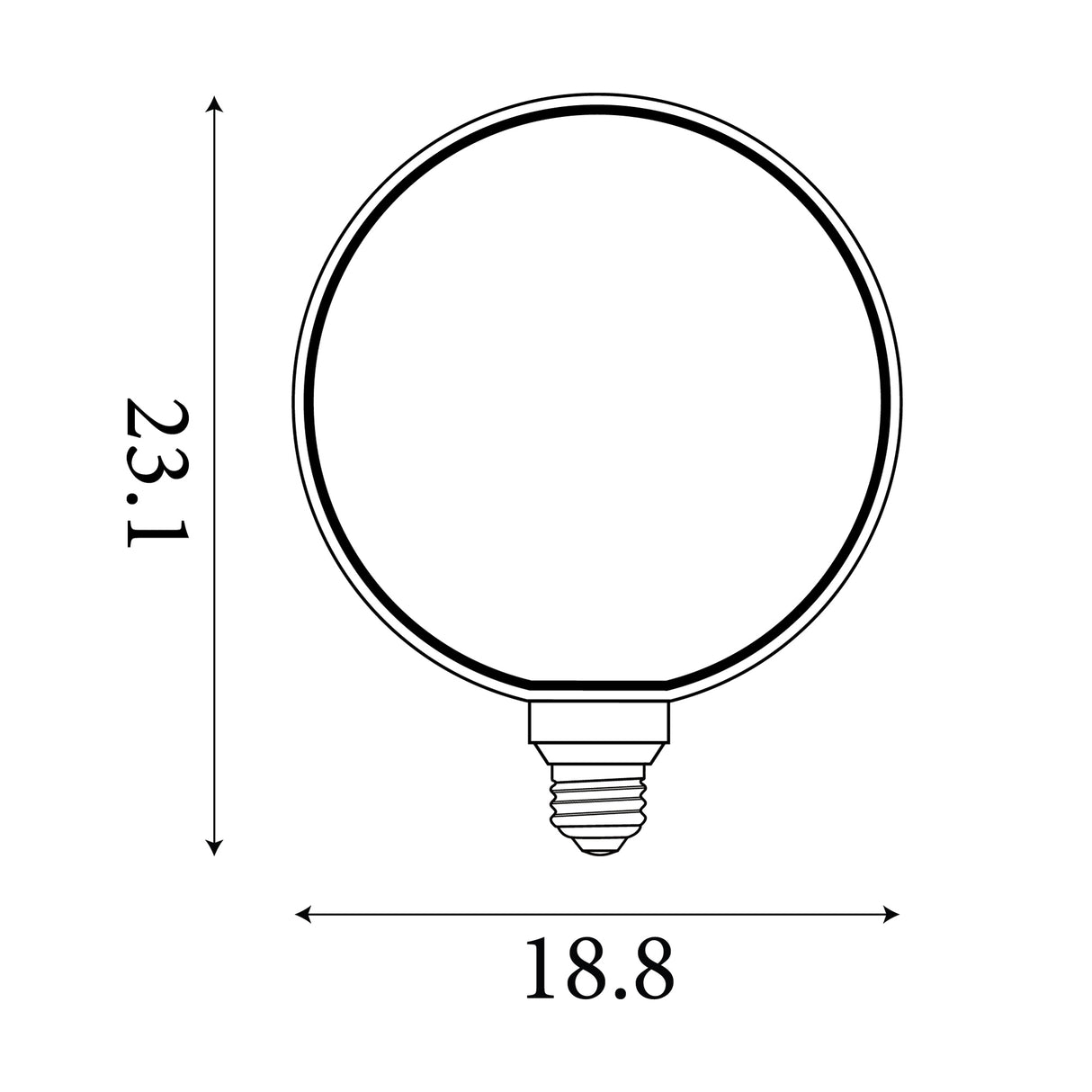Searchlight Electric Decorative Lamp - Amber Glass,4W,1800K,190Lm 18801AM