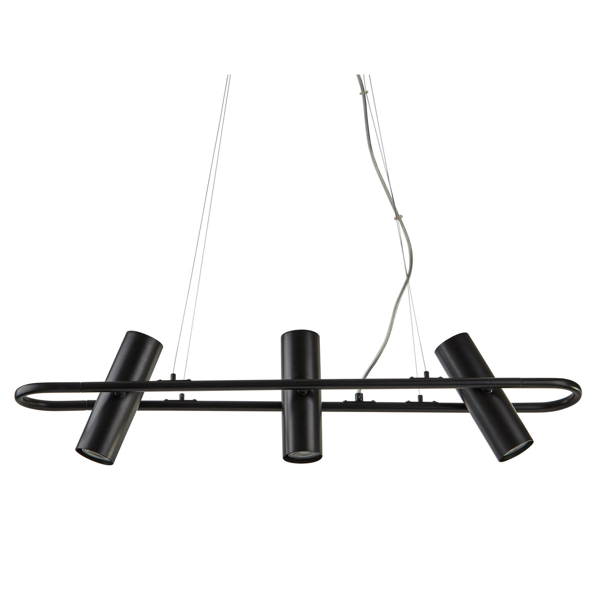 Searchlight Electric Telescope 3Lt Pendant - Black Metal 1893-3BK