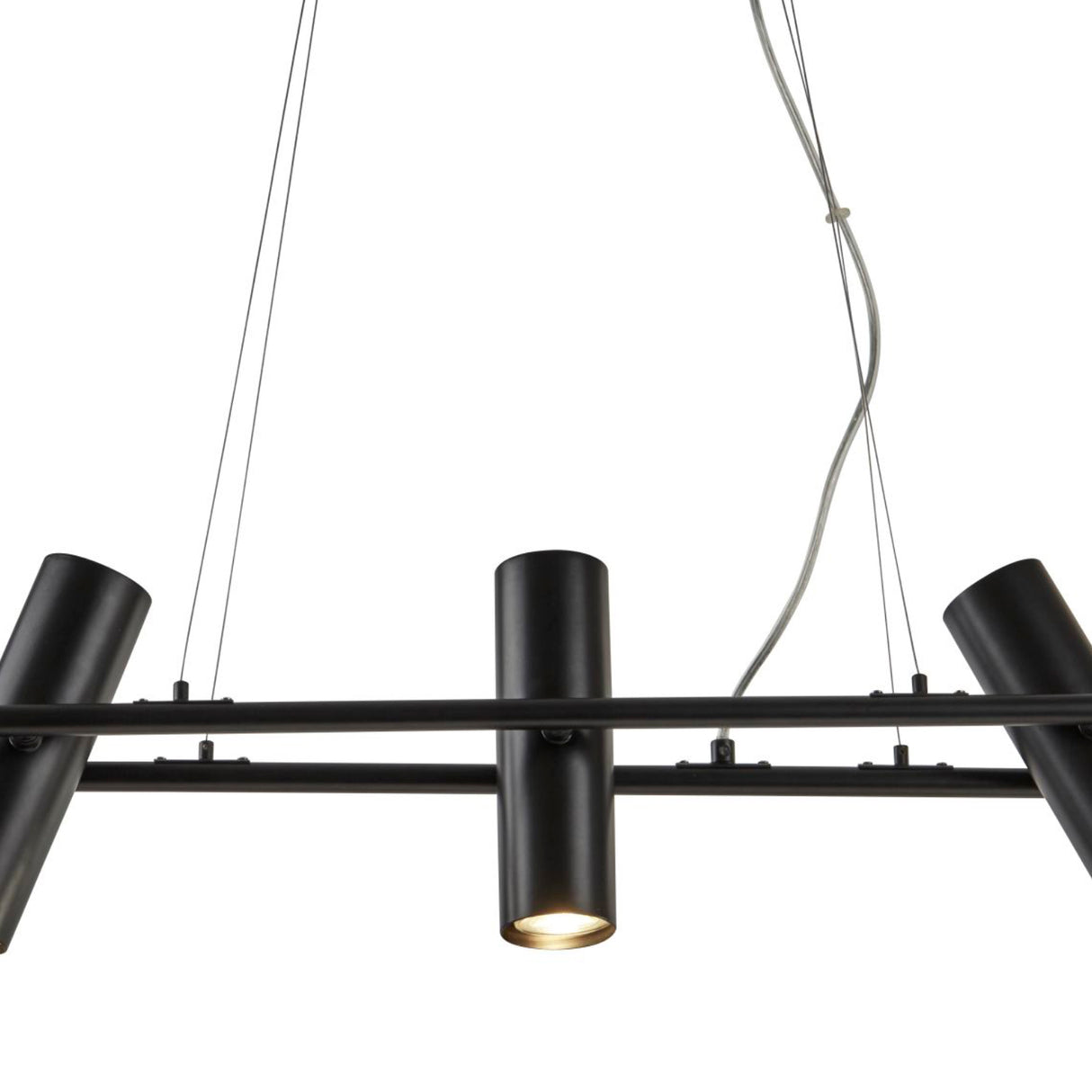 Searchlight Electric Telescope 3Lt Pendant - Black Metal 1893-3BK
