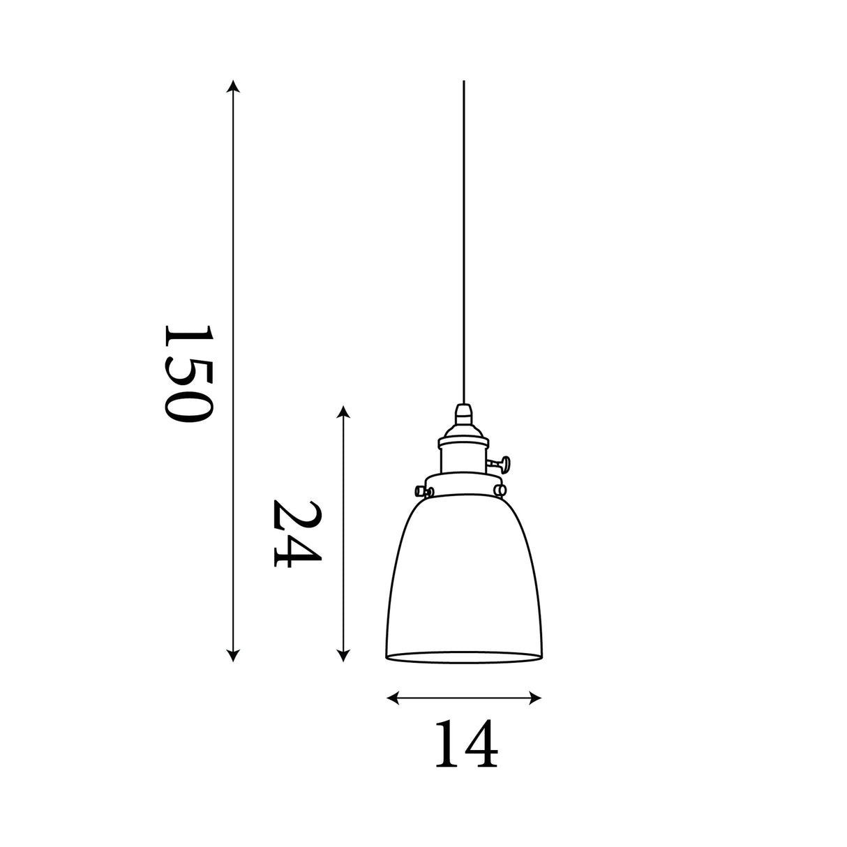 Searchlight Electric Camden 1Lt Pendant - Black Chrome Metal & Smoked Glass 1921-1BC