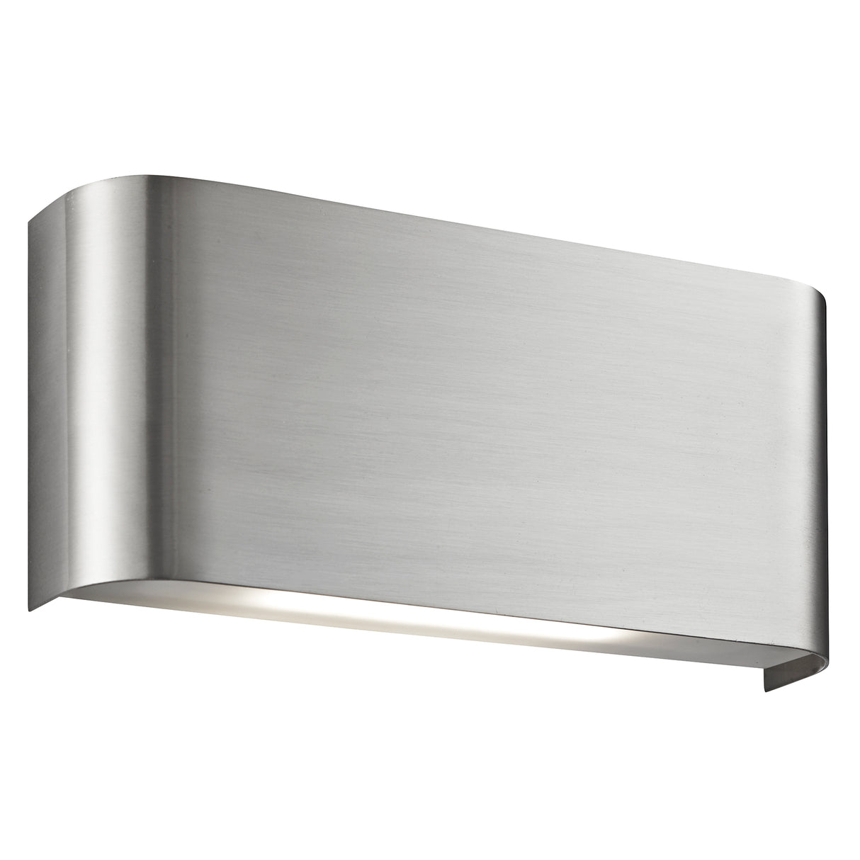 Match Box 2Lt Up/Down Wall Light - Satin Silver Metal