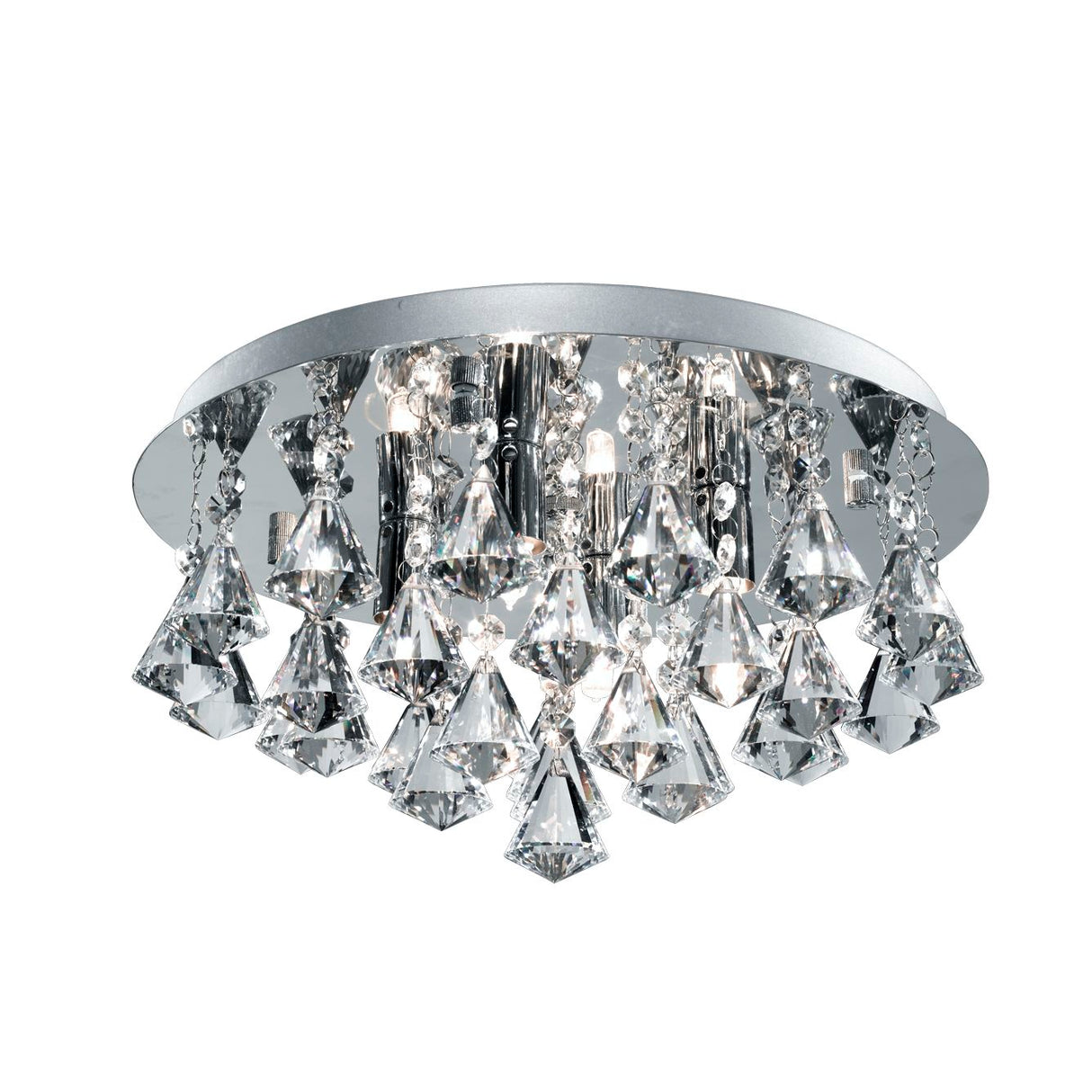 Hanna 4Lt Flush - Chrome Metal & Clear Crystal