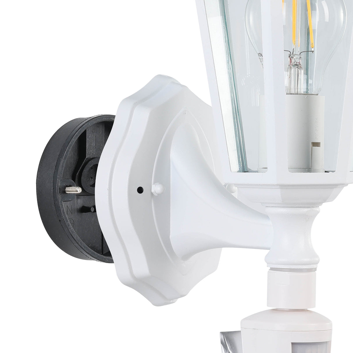 Eglo EU Laterna 5 Outdoor Wall Light White Traditional Lantern Style with Motion Sensor IP44 E27