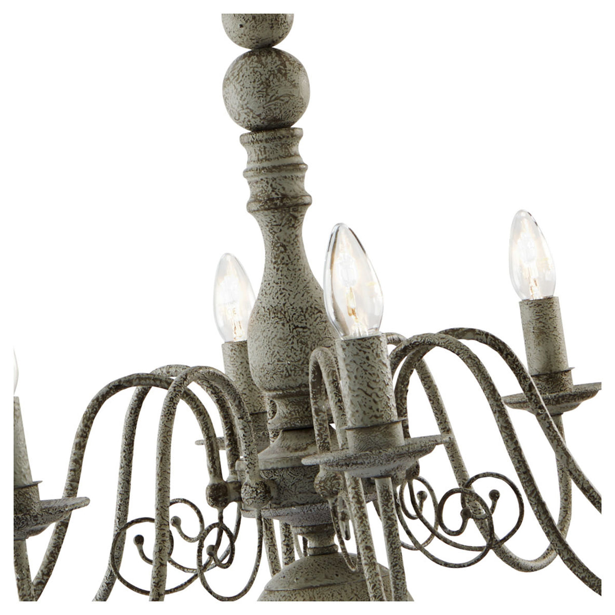 Searchlight Electric Greythorne 8Lt Pendant - Textured Grey Metal 2268-8GY