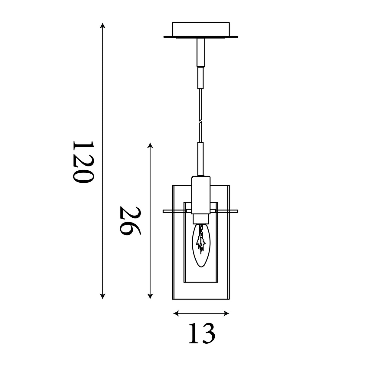 Searchlight Electric Duo I Pendant - Chrome & Double Glass 2301