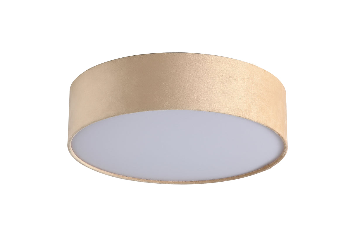 Searchlight Electric Drum 2Lt Flush, Champagne Velvet Shade 23298-2CP