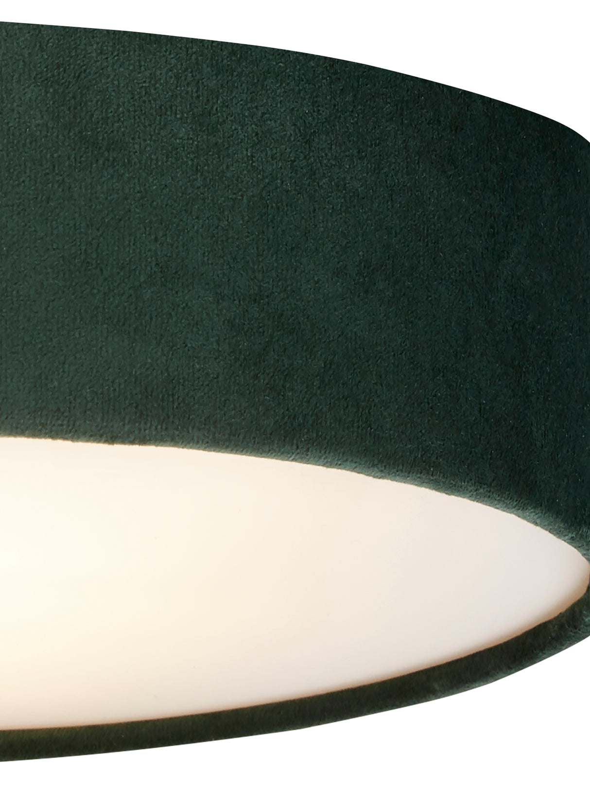 Searchlight Electric Drum 2Lt Flush - Green Velvet 23298-2GR