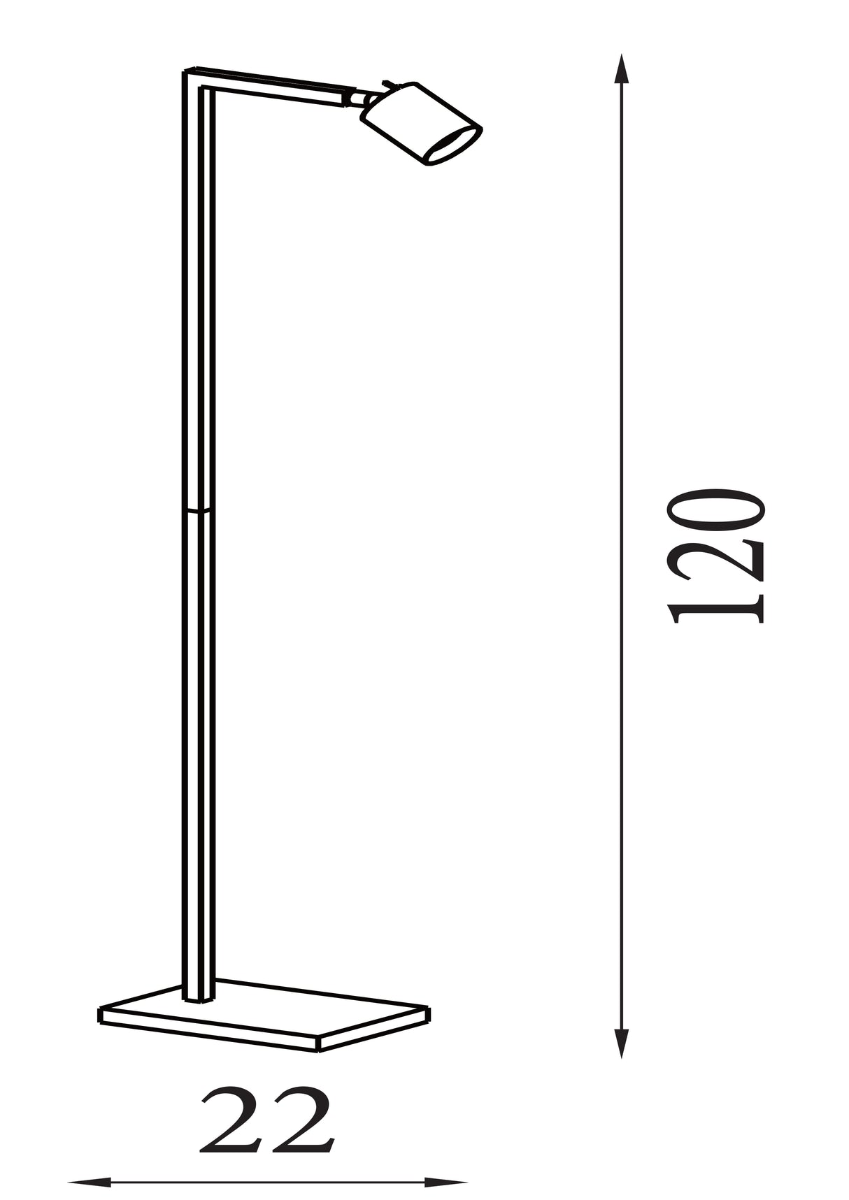 Searchlight Electric Office 1Lt Floor Lamp, Latte Metal 24109LT