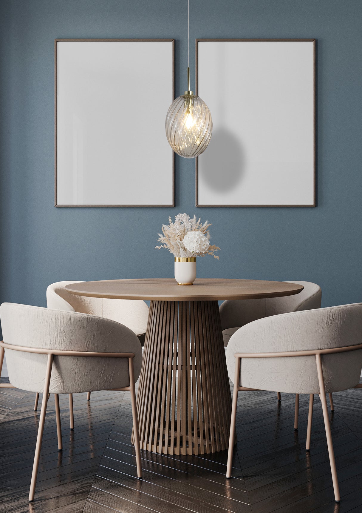 Searchlight Electric Whirl 1Lt Pendant, Satin Brass Metal with Champagne Glass 24141CP