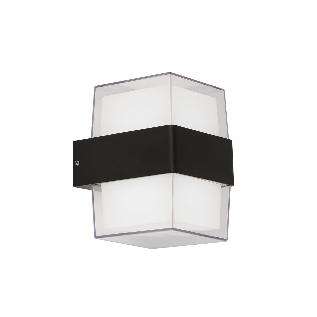 Searchlight Electric Pittsburgh Outdoor Wall Light - Black Metal & Opal 25122-2BK