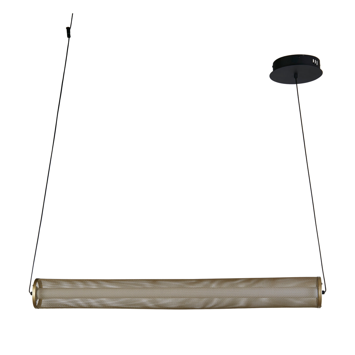 Searchlight Electric Thread LED Pendant Gold Mesh and Matt Black 25151-1BK