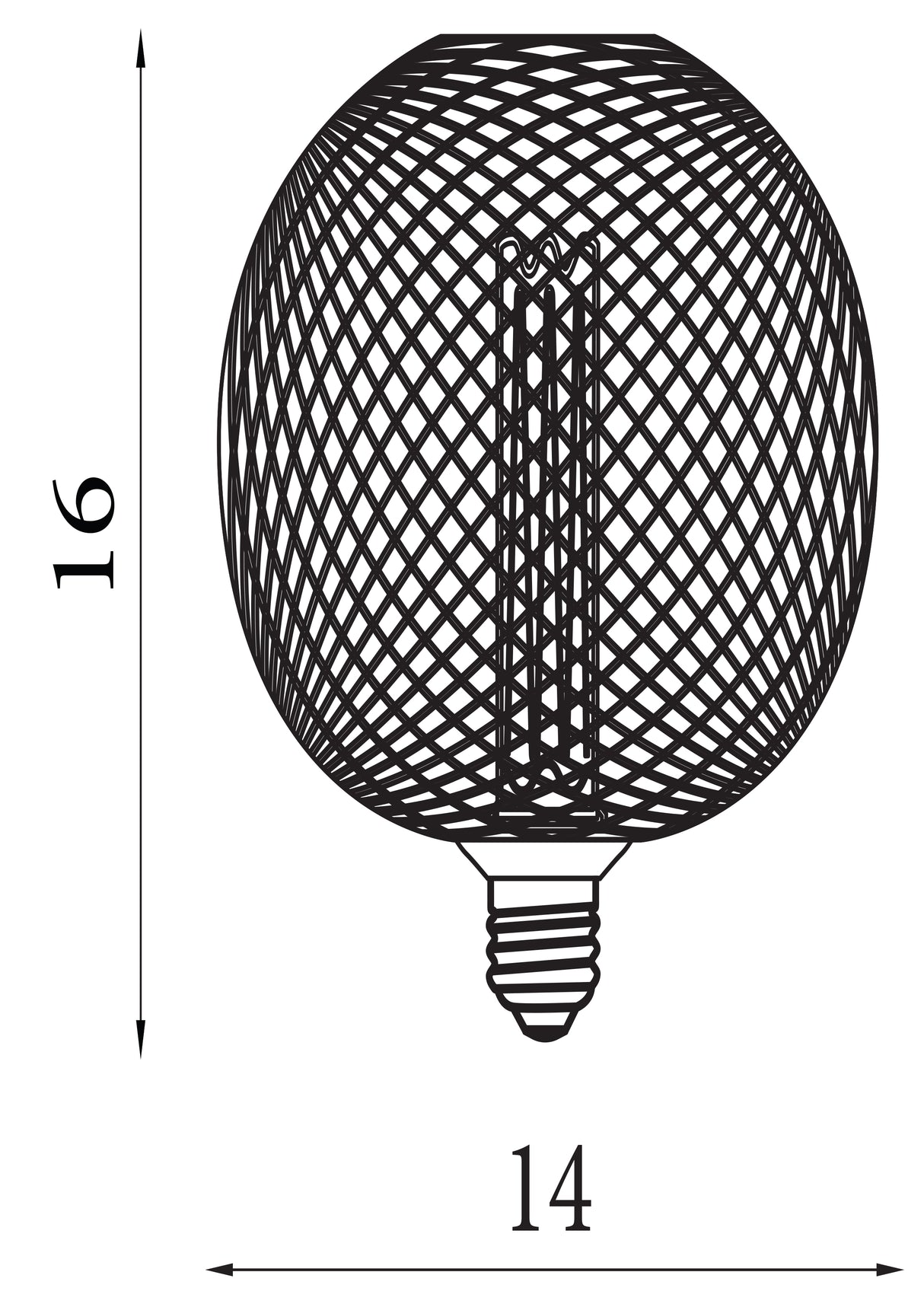 Searchlight Electric Wire Mesh Effect Globe Lamp - Gold Metal 26003GO