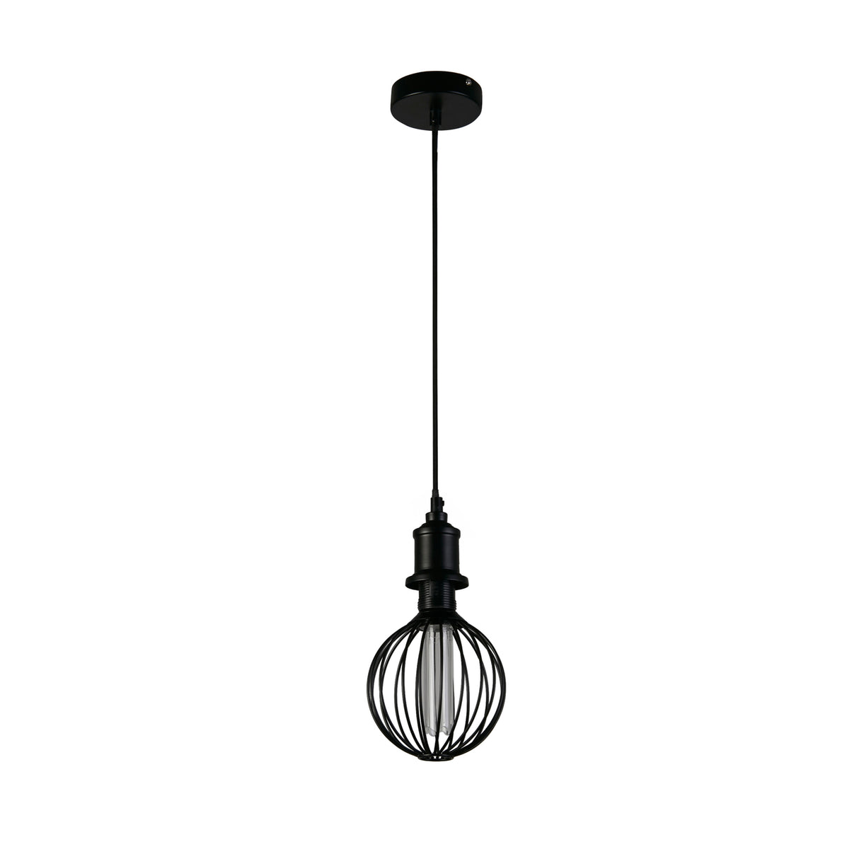 Searchlight Electric Globe Lamp - Black Metal 26004BK