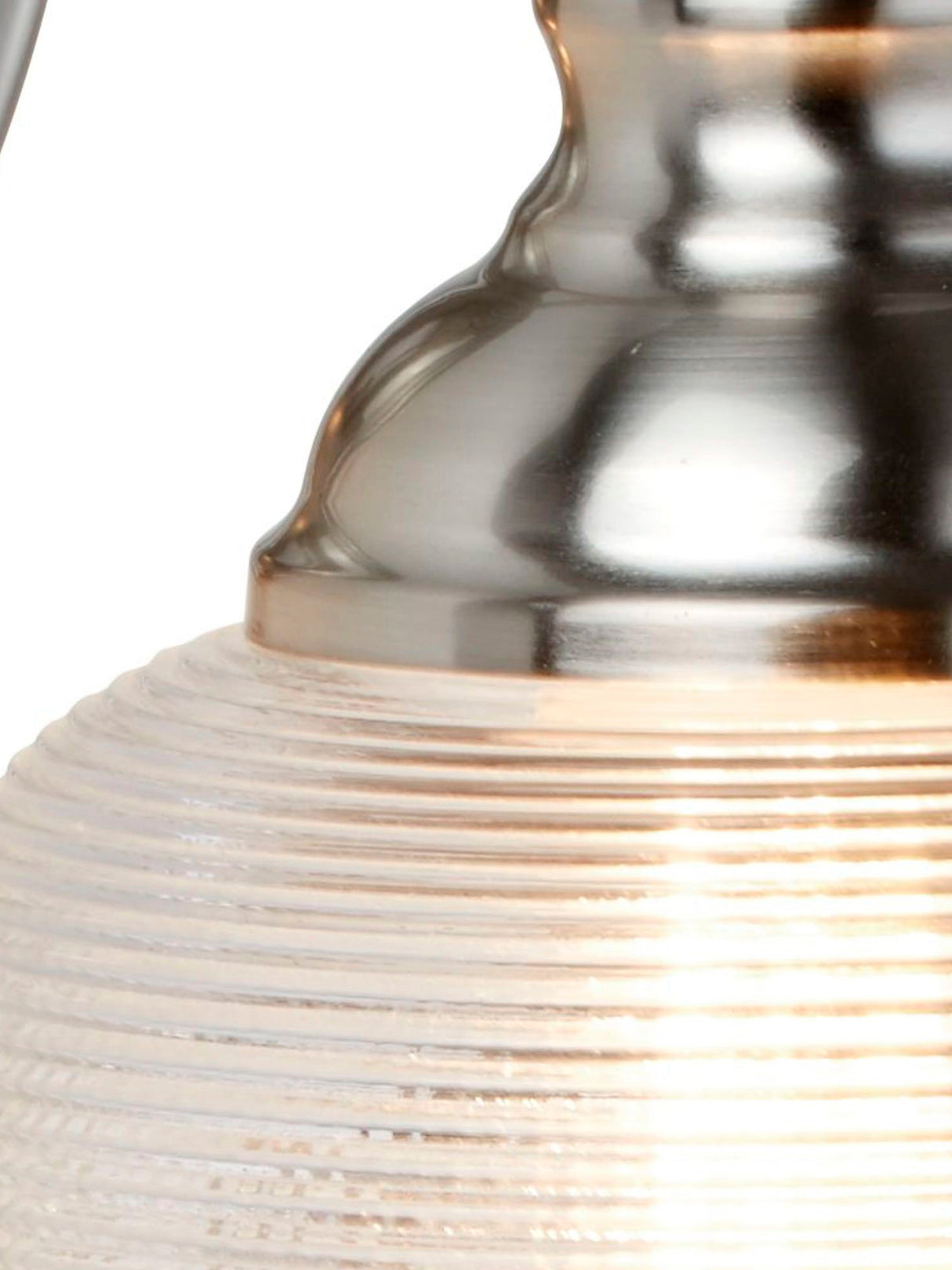 Searchlight Electric Bistro II Wall Light - Satin Silver & Holophane Style Glass 2671-1SS