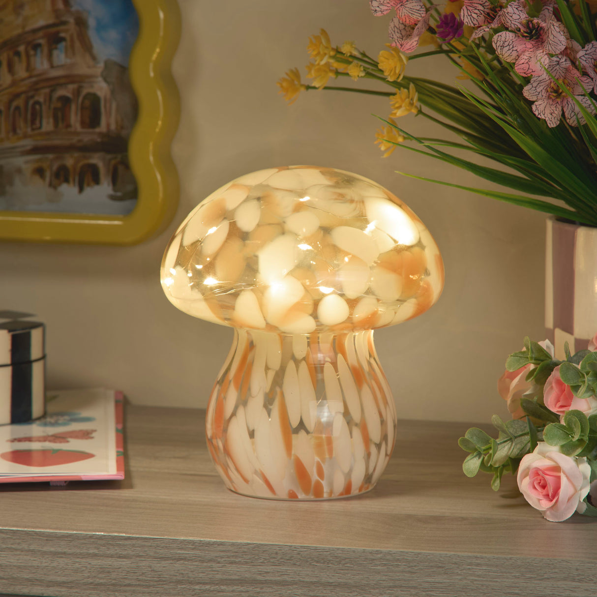 Searchlight Electric Amelia LED Coral Mushroom Lamp 27027PI