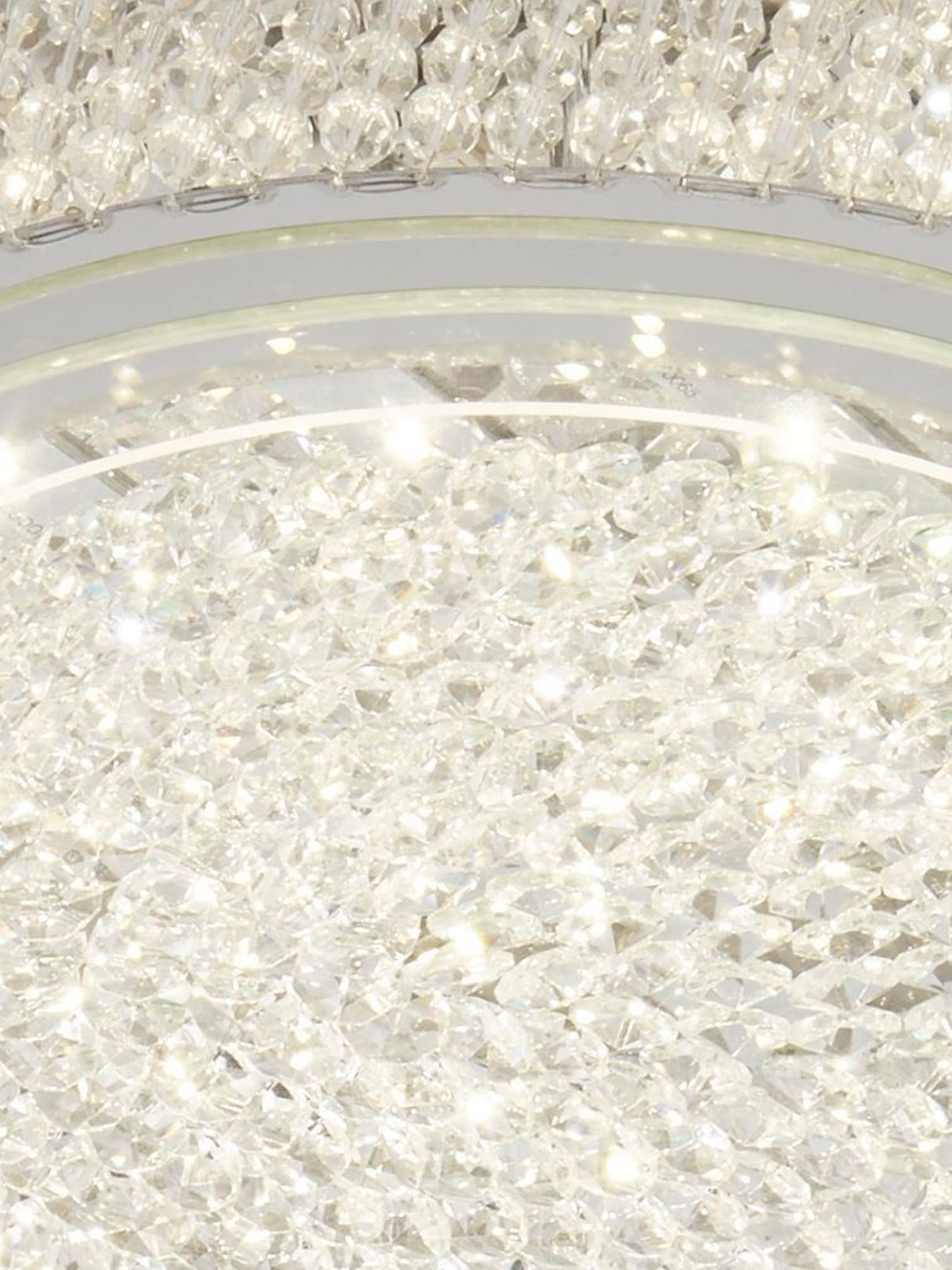 Searchlight Electric Florida Flush - Chrome Metal & Clear Crystal 2713CC