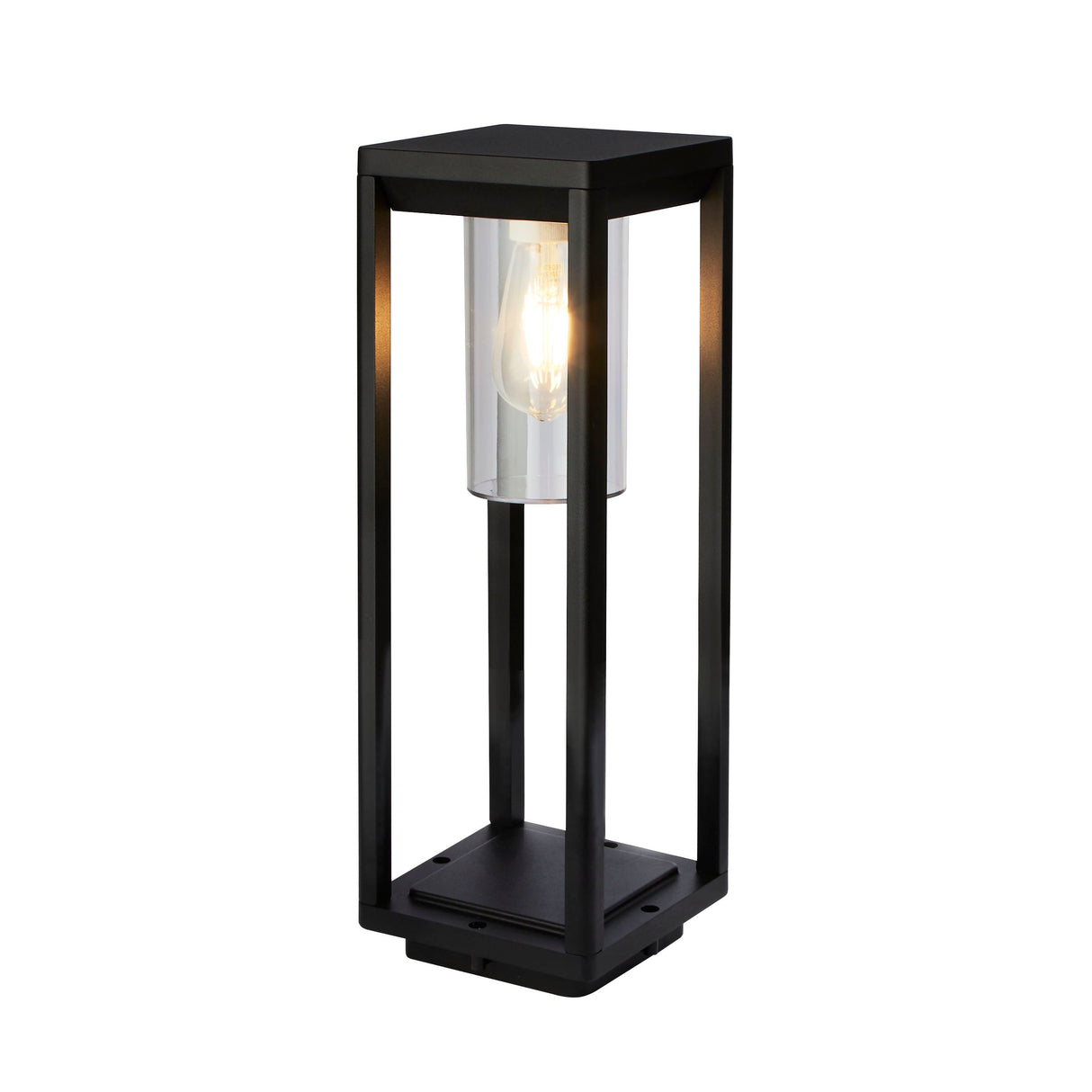 Atlanta Outdoor Post - Black Metal & Polycarbonate