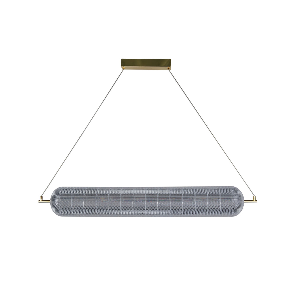 Searchlight Electric Capsule LED Convertible Pendant, Satin Brass Metal and Acryl 28800SB