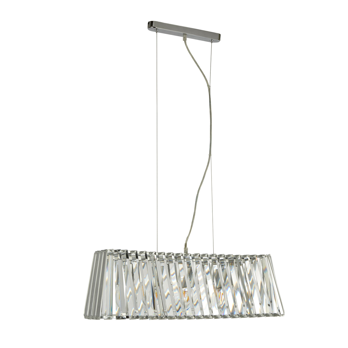 Searchlight Electric Tiara 4Lt Pendant - Chrome & Crystal 2894-4CC