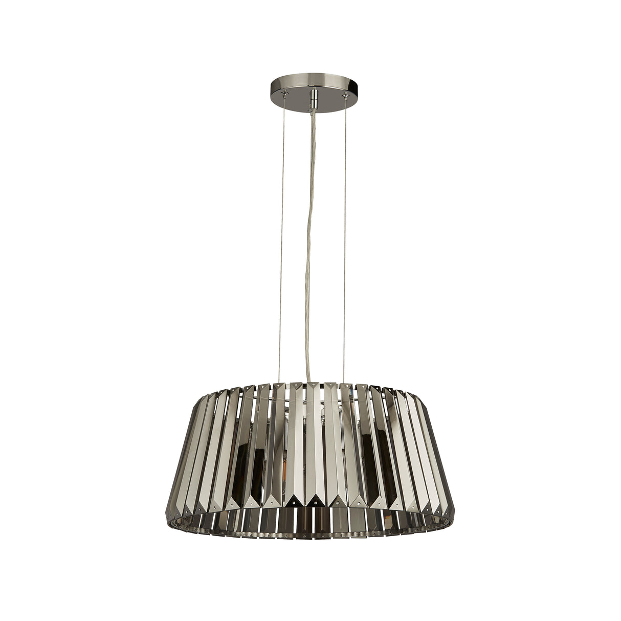 Searchlight Electric Tiara 5Lt Pendant to Semi-Flush- Chrome Metal & Smoked Glass 2895-5SM