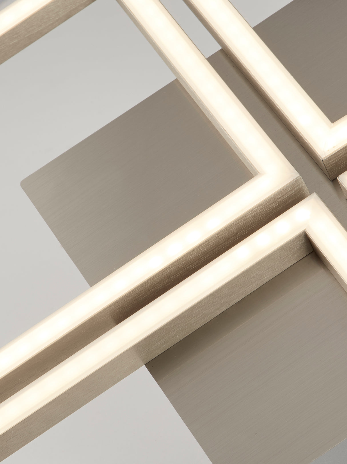 Searchlight Electric Wall Art 4Lt LED Flush Light - Satin Silver 2914SS