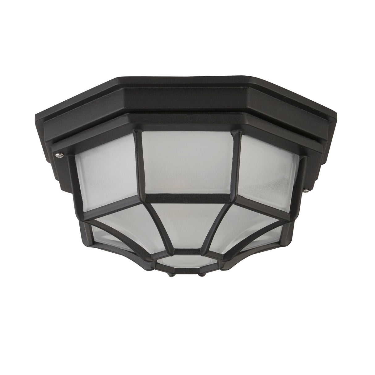 Searchlight Electric Vermont Outdoor Wall/Ceiling Light - Black Metal & Glass 2942BK
