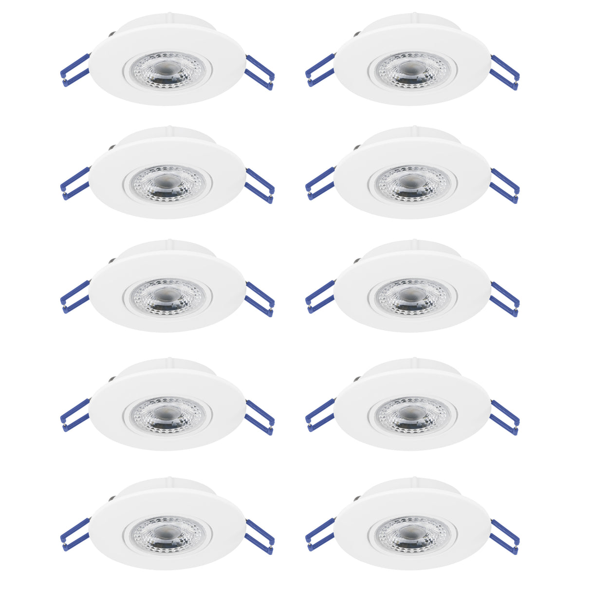 Eglo EU GEDREZ Recessed LED Light – White, CCT Selectable, Ultra High Output, Warm to Cool White, Slim Indoor Downlight