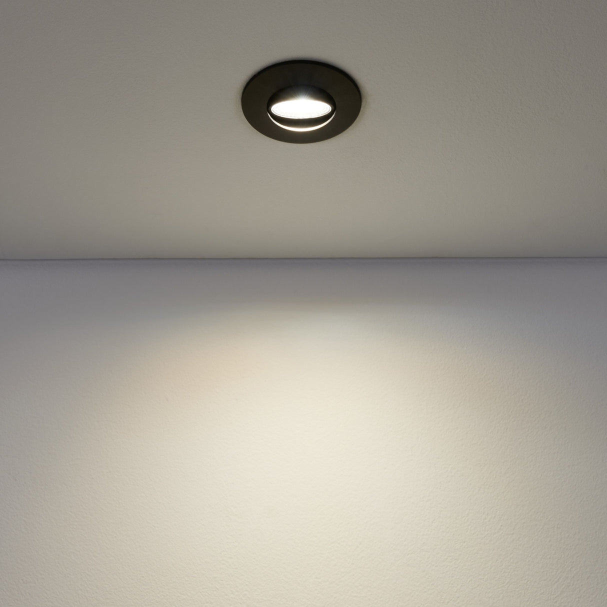 Eglo EU GEDREZ Recessed LED Light – Black, CCT Selectable, Warm to Cool White, Slim Indoor Ceiling Downlight