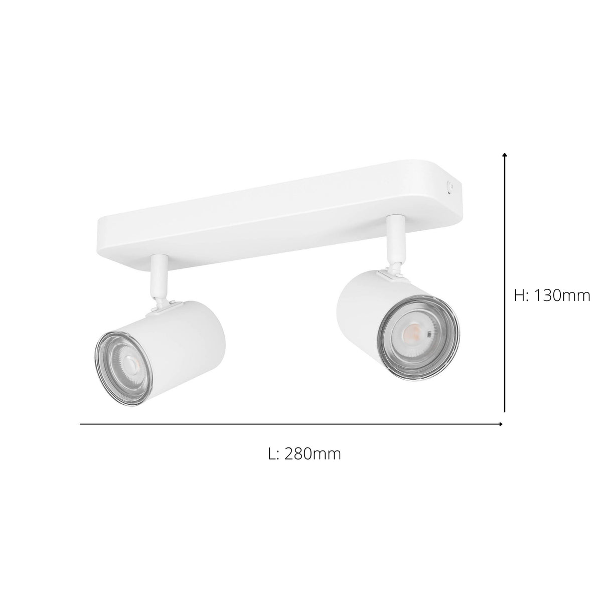 Eglo EU Consuma 1 LED Dual Bathroom Spotlight White Steel
